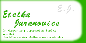 etelka juranovics business card